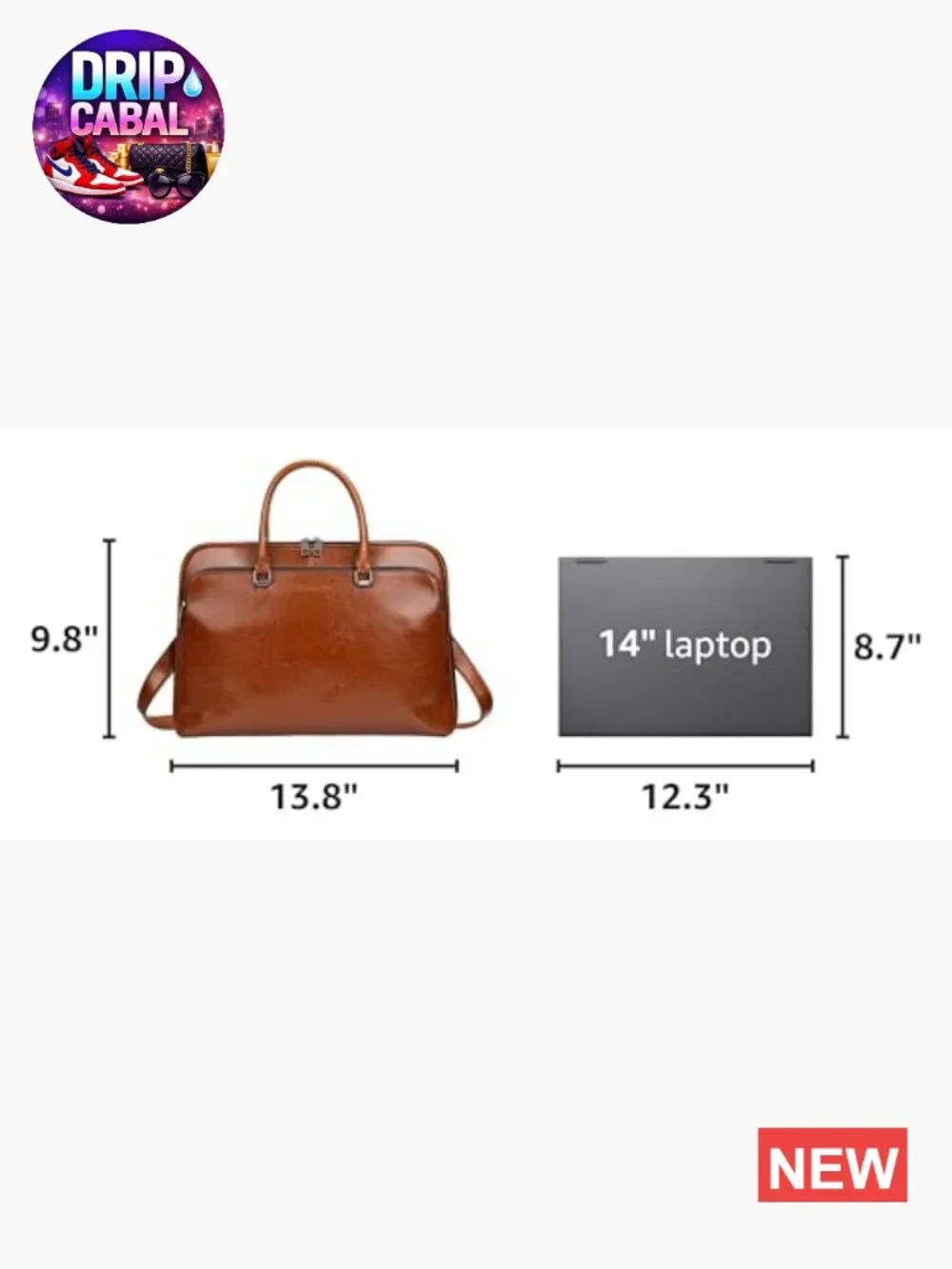 Genuine Leather Laptop Messenger Shoulder Bag Briefcase Satchel 15.6 inch